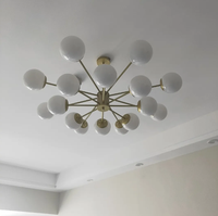 Lampe suspendue moléculaire nordique en forme de haricot magique, éclairage LED moderne pour salon, salle à manger, chambre à coucher, décoration de maison populaire
