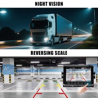 Monitor de Video LCD de 7 Pulgadas para Vehículos, Kit de Cámara de Reversa para Camioneta, Autobús, RV, DVR AHD de 1080P, Sistema de 2 Canales