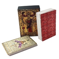 Cartes de tarot Oracle de Marseille imprimées sur mesure - Coins arrondis durables, finition vernie écologique, emballage en boîte