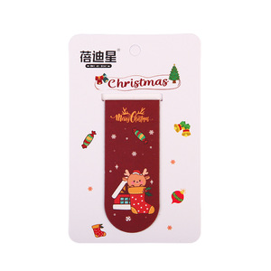 Phim Hoạt Hình Giáng Sinh Hai Mặt Từ Bookmark Dễ Thương Lưu Ý Chủ Và Cuốn Sách <span class=keywords><strong>Clip</strong></span> Với Món Quà Nhỏ Clasp Cho Sinh Viên <span class=keywords><strong>Memo</strong></span> Miếng Đệm - Product Image 1