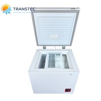 Congélateur coffre électrique 68L à porte unique, alimenté par énergie solaire et batterie, AC/DC 12V 24V, OEM pour voiture, camping-car, hôtel