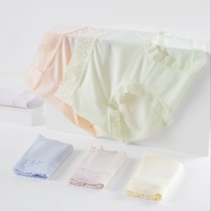 Culotte de style ultra-mince pour femmes, sous-vêtements transparents en dentelle sexy, lingerie respirante de couleur unie pour un usage quotidien pour filles - Product Image 6