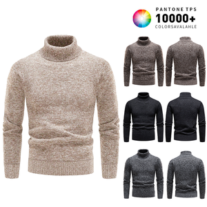<span class=keywords><strong>Pull</strong></span> à <span class=keywords><strong>col</strong></span> <span class=keywords><strong>roulé</strong></span> pour <span class=keywords><strong>homme</strong></span>, basique pour l'hiver 2026, en maille unie, pour porter en sous-vêtement - Product Image 1