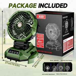 Personal Humidifier Air Conditioner <b>Fan</b> Air Cooler Table Outdoor Rechargeable Portable <b>Fan</b> with <b>Remote</b> with 6L Water tank - Product Image 6