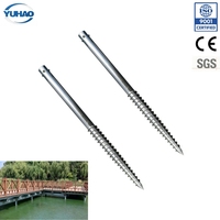Pieux hélicoïdaux galvanisés à chaud en acier Q355B EN1090 EXC2 de 2500 mm, 250N, pour fondations de ponts