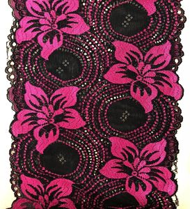 LS526 Dentelle <span class=keywords><strong>élastique</strong></span> de haute qualité Spandex Fleur fantaisie Dentelle pour sous-vêtements Lingerie Accessoires décoratifs - Product Image 2