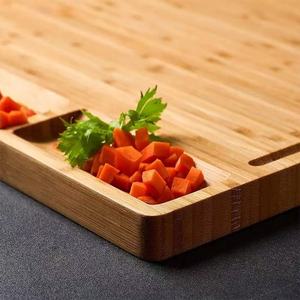 Planche à découper minimaliste en bois de style occidental, planche à découper rectangulaire, planche à découper pour fruits et fromages, en bambou et en bois - Product Image 2