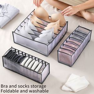 New Underwear <b>Storage</b> <b>Box</b> Drawer Type Mesh Underwear Socks Finishing <b>Box</b> Household <b>Folding</b> Separation Bra Organizer <b>Storage</b> <b>Box</b> - Product Image 2