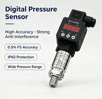 HUATIAN CYB4211D 4-20mA RS485 0-10V LCD Tampilan Digital Sensor Tekanan Transmitter Cerdas Perlindungan IP65 Bahan SS304 Gas Minyak