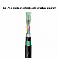 Kabel Serat Optik Luar Ruangan 4 Core GYTA53, Jaket Ganda, Lapis Baja Ganda Aluminium & Baja, Kabel Terpendam Langsung