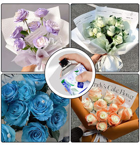 طلاء زهرة رئيسية صديق للبيئة بخاخ قائم على الماء مع زهور حقيقية طازجة مادة أكريليك ملونة جميلة - Product Image 4