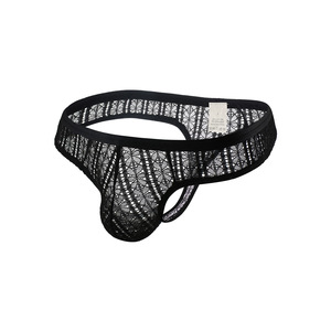 Calzoncillos de encaje transpirables de talle bajo para hombre, diseño erótico, ultrafinos, transparentes, de malla de nailon, con bolsa de realce, para discoteca gay, venta al por mayor - Product Image 6
