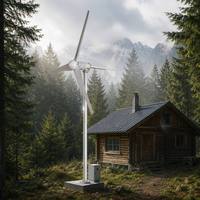 Générateur éolien GWS-3000W 3KW 48V CC, rotor PMSG 4,1m, démarrage à 2m/s pour station de base de tour de télécommunication, télécommande, IP54