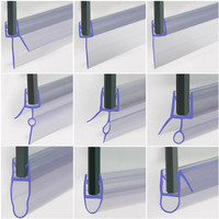 Custom Waterdichte Douchestrips Pvc Glas Douchedeur Bodem Afdichting Strip