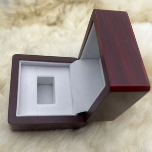 Custom Red <strong>Luxury</strong> Sport <strong>Championship</strong> <strong>Display</strong> <strong>Ring</strong> <strong>Box</strong> Hand Painted Wooden Lacquer Wood Crafts Eco-friendly Multifunction Square - Product Image 4