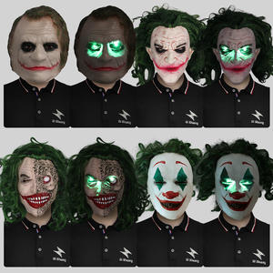 Masque de tête <span class=keywords><strong>Joker</strong></span> Jack pour <span class=keywords><strong>maquillage</strong></span>, costume de fête, masque de visage de fantôme effrayant, accessoire de farce pour fête d'<span class=keywords><strong>Halloween</strong></span> - Product Image 1