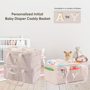 Panier <span class=keywords><strong>à</strong></span> couches initial <span class=keywords><strong>personnalisé</strong></span> pour bébé <span class=keywords><strong>Sac</strong></span> multifonctionnel pour maman <span class=keywords><strong>Sac</strong></span> organisateur portable pour couches pour bébé - Product Image 5