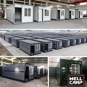 WELLCAMP Casa Container Pieghevole, Casa Prefabbricata Portatile, Mini Casa, Dormitorio, Ufficio per Cantieri, Alloggio Temporaneo - Product Image 5