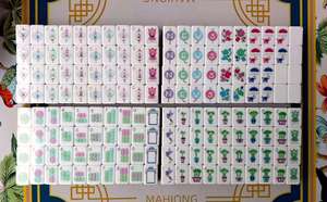 American <b>Mahjong</b> Tiles <b>Set</b> Premium Acrylic <b>Mahjong</b> Tiles with Hummingbird Floral Design - Product Image 5