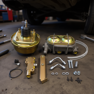 Kit de réparation de freinage : Servofrein simple en zinc de 7 pouces, Cylindre maître de 1 pouce avec raccord supérieur, et Valve de proportionnement pour freins à disque et à tambour - Product Image 2