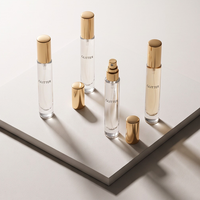 Flacon de parfum miniature transparent en verre de 10 ml, très vendu, vide, portable, avec atomiseur pour usage cosmétique