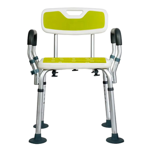 KSMED Bath Chair for Disabled KSM-SC Green Color Non slip Bathroom Chair <b>Bench</b> Stool Bath Chair with Backrest Arm - Product Image 1