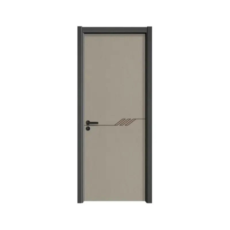 Promotion Commercial Building Interior Melamine Door Flush Series Home Wood Veneer MDF Solid Wooden Door