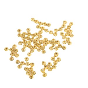 Perles entretoises en forme de fleur plaquées or Lisheng Jewelry 6 mm pour la fabrication de bracelets et de colliers DIY - Product Image 5