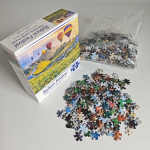 Rompecabezas Educativo de Cartón Gris de Alta Calidad, Personalizado a Todo Color, Rompecabezas de 1000 Piezas para Adultos, Festival de Globos - Product Image 1