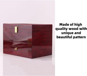 Quà Tặng tùy chỉnh cho Giáng sinh đồng hồ hiển thị trường Hợp Organizer xem bộ sưu tập hộp màu đỏ 20 khe cắm bằng gỗ hộp đồng hồ Glass Top - Product Image 5