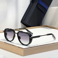 T-HE NEVERA 55-19-148 Lunettes de soleil de haute qualité pour hommes et femmes, lunettes de soleil de créateur, style punk classique, luxe, titane, UV400, avec boîte