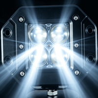 Projecteur de travail LED 3,3 pouces 12W 800lm 6000K en aluminium moulé sous pression, modes de fixation multiples, lentille 4D, étanche IP68, 12-48V, pour véhicules tout-terrain et camions