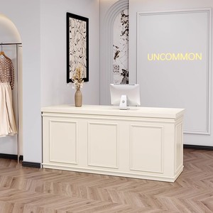 Muebles Modernos y Sencillos para Barbería y Salón de Belleza, Mostrador de Madera Sólida para Servicio y Recepción - Product Image 3