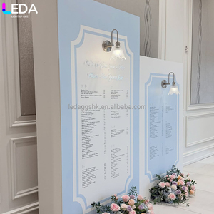 LEDA Panneau de plan de table carré en acrylique bleu, moderne et épuré, pour réception d'événements de mariage - Product Image 2