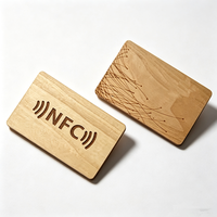 Umweltfreundliche Bambus/Holz RFID 13,56MHz Smart Chip Karte QR-Code ISO Lasergravierte NFC-Zahlungs-Geschäfts-Hotel-Schlüsselkarte Wasserdicht 1k