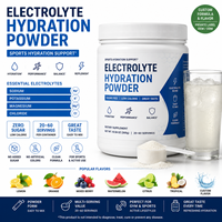 Poudre d'hydratation électrolytique sans sucre Rainwood en sachets instantanés - Végétalien, sans gluten, naturel, apportant de l'énergie pour l'hydratation quotidienne
