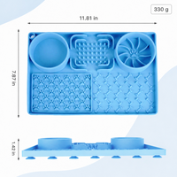 Tapis de léchage personnalisé en silicone multicolore pour animaux de compagnie, avec ventouses puissantes, plateau d'alimentation antidérapant pour chiens et chats