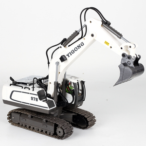 Vehículo de ingeniería de Control remoto de aleación inalámbrica de 2,4G, excavadora 4x4, camión volquete, carretilla elevadora, experto, juguetes transfronterizos para niños - Product Image 3