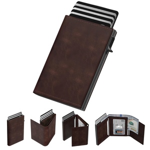 Boshiho Customized Pop-up <b>Wallet</b> for Women and Men <b>RFID</b> <b>Blocking</b> PU Leather Carbon Fiber <b>Wallet</b> with Money Clip Card Holder - Product Image 5