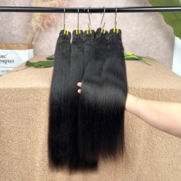 Extensions de cheveux humains vierges vietnamiens bruts, lots de mèches lisses Yaki, tissages de cheveux non traités, pointes épaisses, vente en gros pour femmes