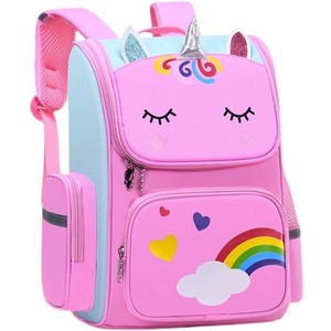 Unicorn Primary School Student's Schoolbag Boys Girls 1-6 Grade Large Capacity Children's Lightweight Cartoon Backpack