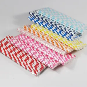 Food Grade Proteção Ambiental Degradable color Paper Straw Suco Descartável Leite Chá Pearl Straw