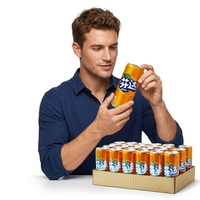 Boisson gazeuse Fanta très vendue, saveurs orange, raisin, pêche, pomme verte, canette mince de 330 ml, sans conservateurs