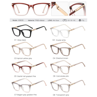 Monture de lunettes optiques carrées Partagas TR90 avec charnière à ressort, anti-lumière bleue, pour femmes