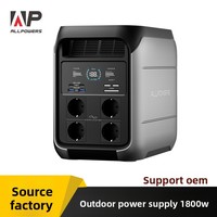 ALLPOWERS Batterie de stockage d'énergie au lithium-fer-phosphate pour l'extérieur, alimentation de secours haute puissance 1800W