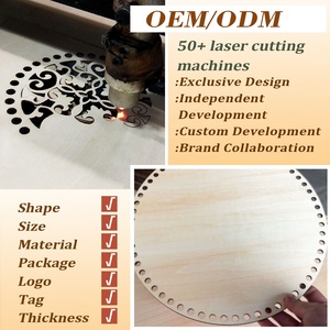 Échantillon gratuit d'usine personnalisé en gros multi taille en bois naturel panier de base au crochet base panier base crochet - Product Image 3