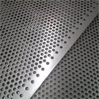 Tôle perforée en acier galvanisé à trous ronds pour protection de machines industrielles