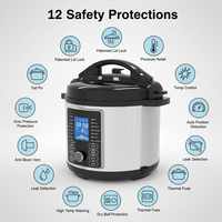 Cuisinière à pression électrique LCD multifonction 13-en-1 en acier inoxydable pour la maison, programmable, haute pression - Offre Spéciale