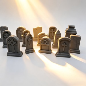 Accessoires de scène de tombe en PLA imprimés en 3D, modèles de terrain spécialisés, ornements décoratifs - Product Image 6