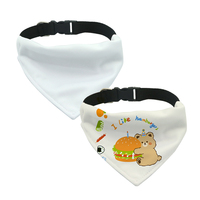 Nueva sublimación espacios en blanco pañuelo liso perro Navidad perro Bandana Logo ajustable mascotas bufanda para cachorro gato